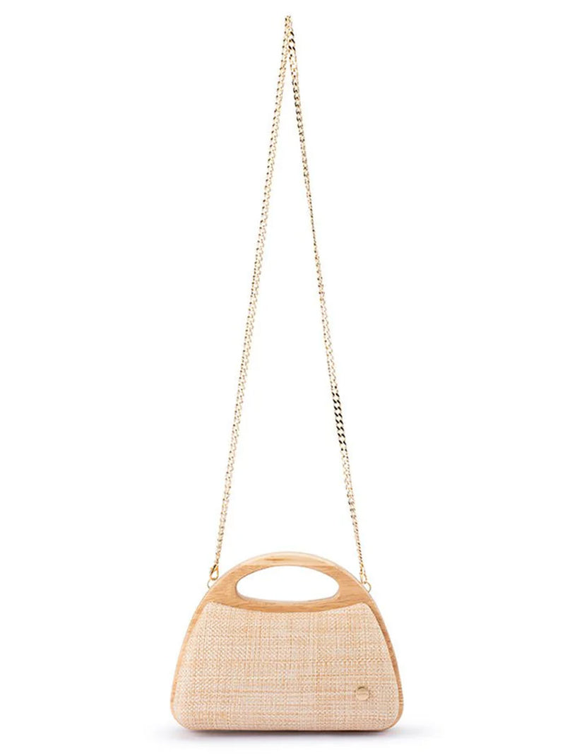 OLGA BERG SARAH WOODEN BAG