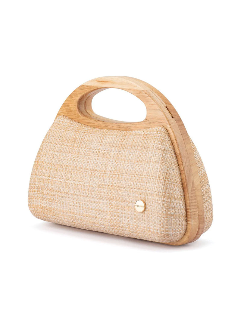 OLGA BERG SARAH WOODEN BAG