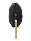 OLGA BERG TILLY CLUTCH WITH TASSEL