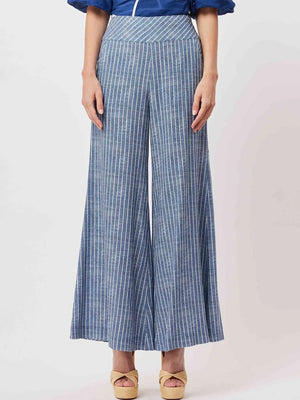 ONCE WAS PANAMA LINEN VISCOSE WIDE PANT