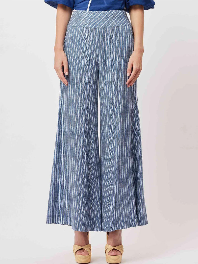 ONCE WAS PANAMA LINEN VISCOSE WIDE PANT