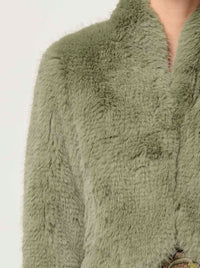 ONCE WAS REINA FAUX FUR JACKET