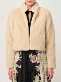 ONCE WAS RYLIE REVERSIBLE FAUX FUR JACKET