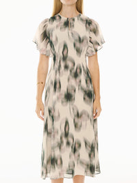 POL ELISE RUFFLE SLEEVE DRESS