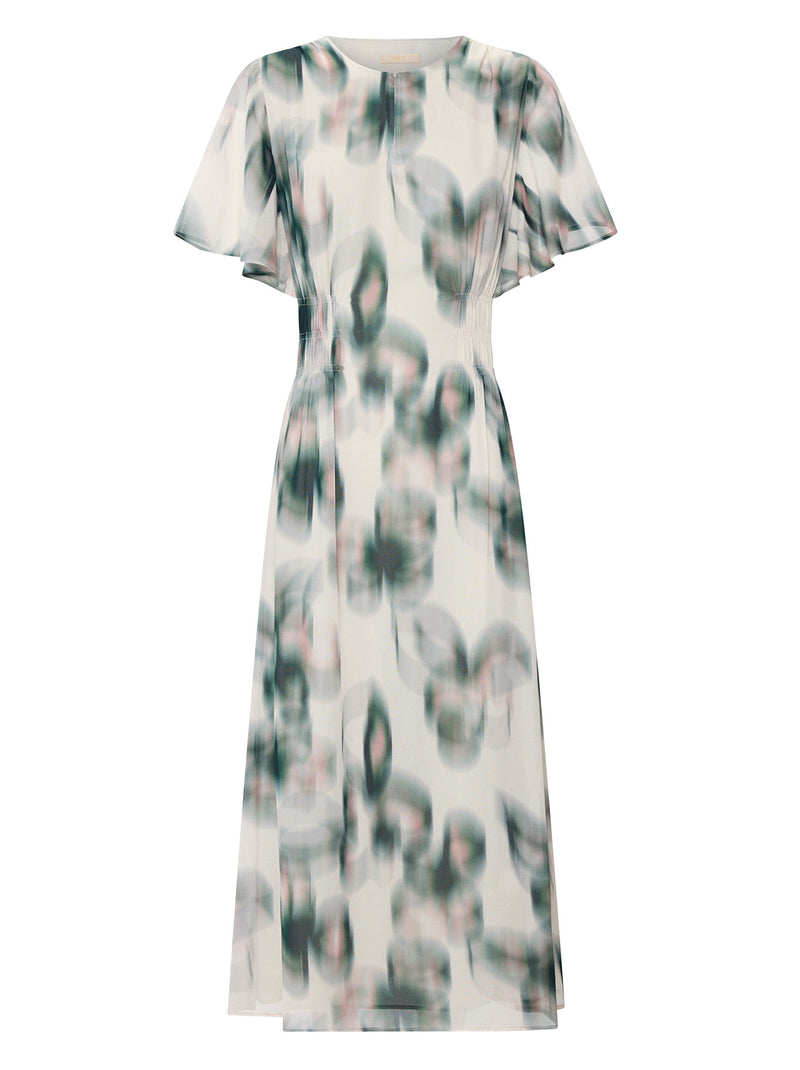 POL ELISE RUFFLE SLEEVE DRESS