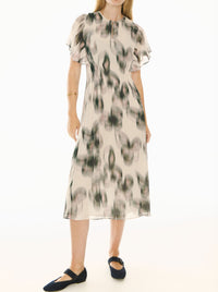 POL ELISE RUFFLE SLEEVE DRESS