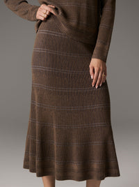 POL LARA STRIPE KNIT SKIRT
