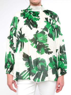 PINGPONG MONO LEAF BLOUSE