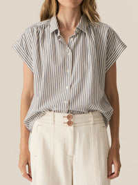 POL VIRA CAP SLEEVE SHIRT