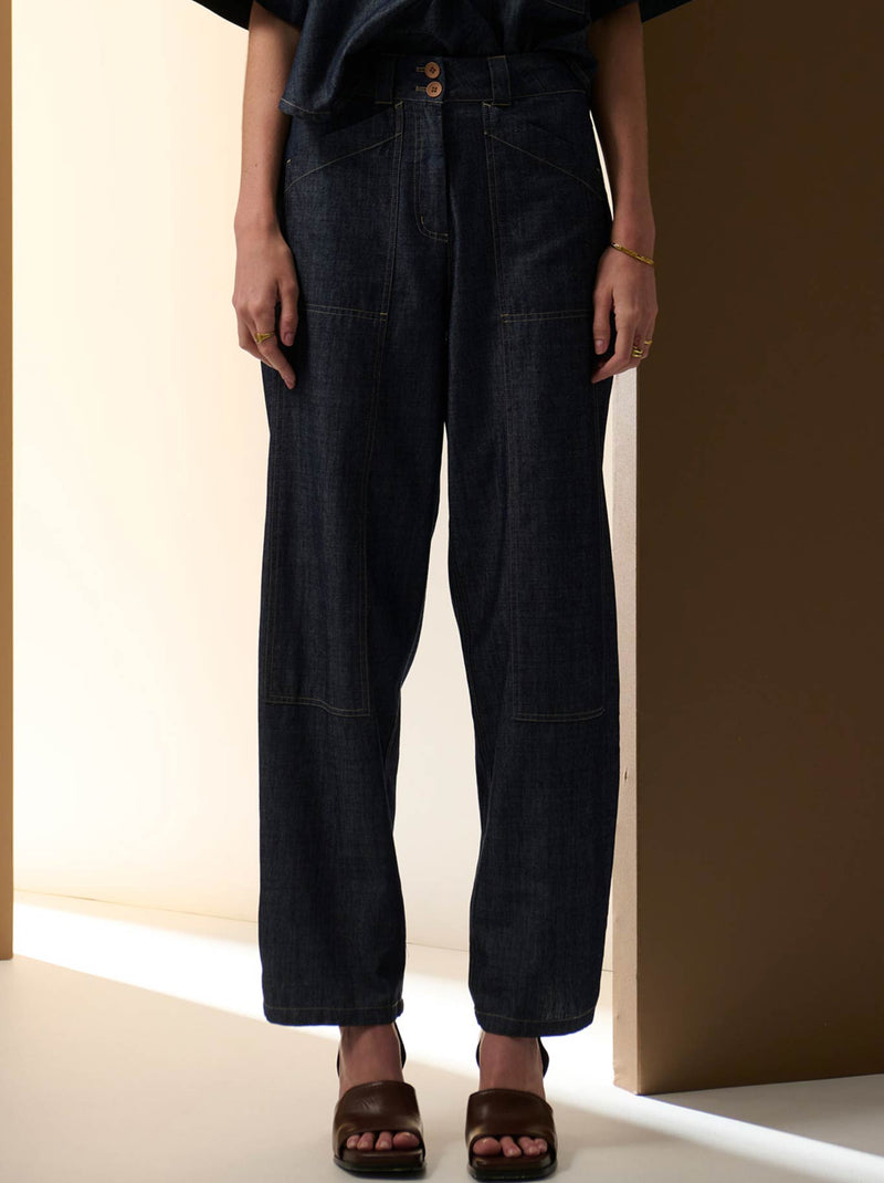 POL MUHLE DENIM BARREL PANT