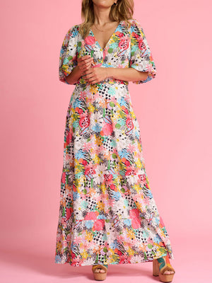 POM CHARLEY TROPICAL BOUQUET DRESS