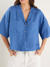 RE:UNION THE LABEL MEANDER LINEN BOXY SS SHIRT