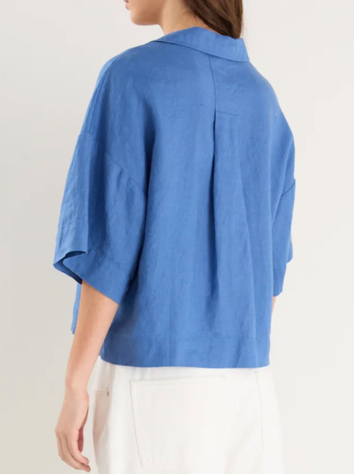 RE:UNION THE LABEL MEANDER LINEN BOXY SS SHIRT