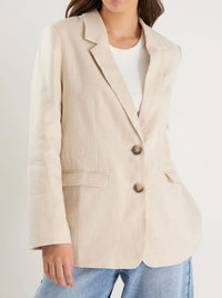 RE:UNION THE LABEL PILLAR LINEN BLAZER