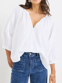 RE:UNION THE LABEL REVOLUTIONARY LINEN TOP