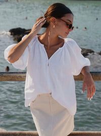 RE:UNION THE LABEL REVOLUTIONARY LINEN TOP