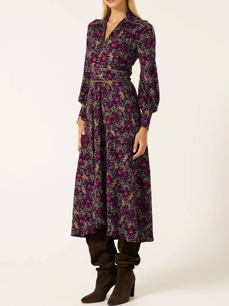 SACHA DRAKE BOUQUET MIDI DRESS