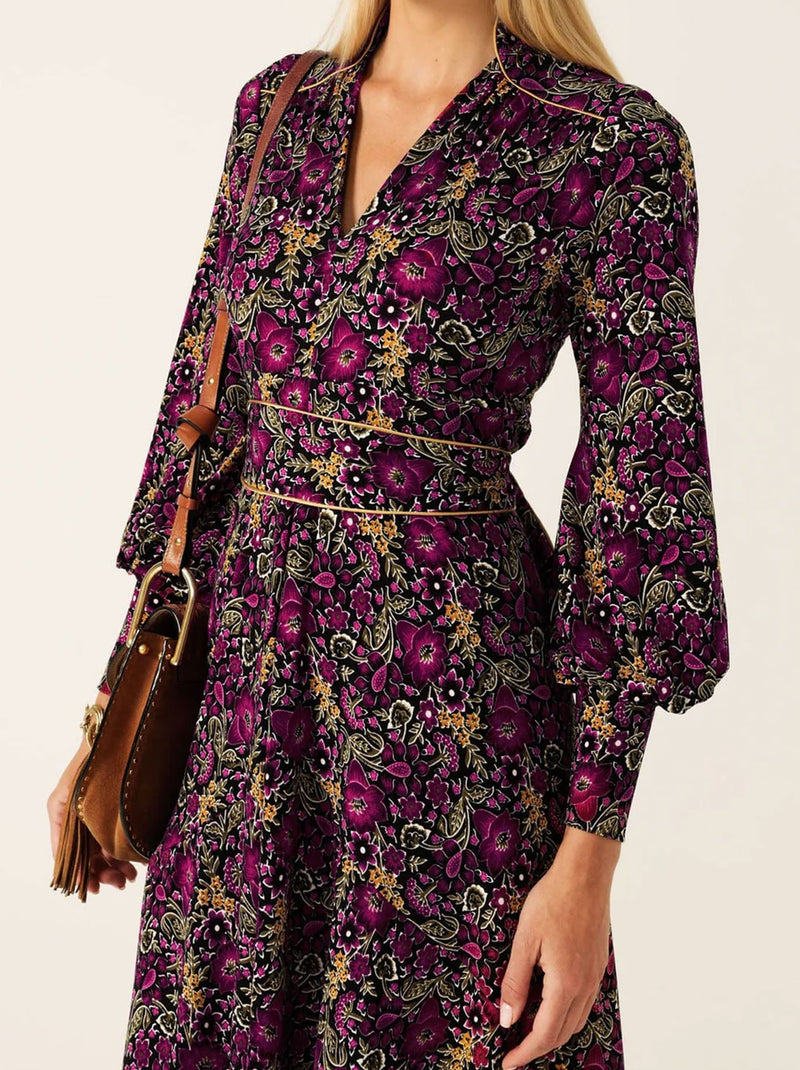 SACHA DRAKE BOUQUET MIDI DRESS