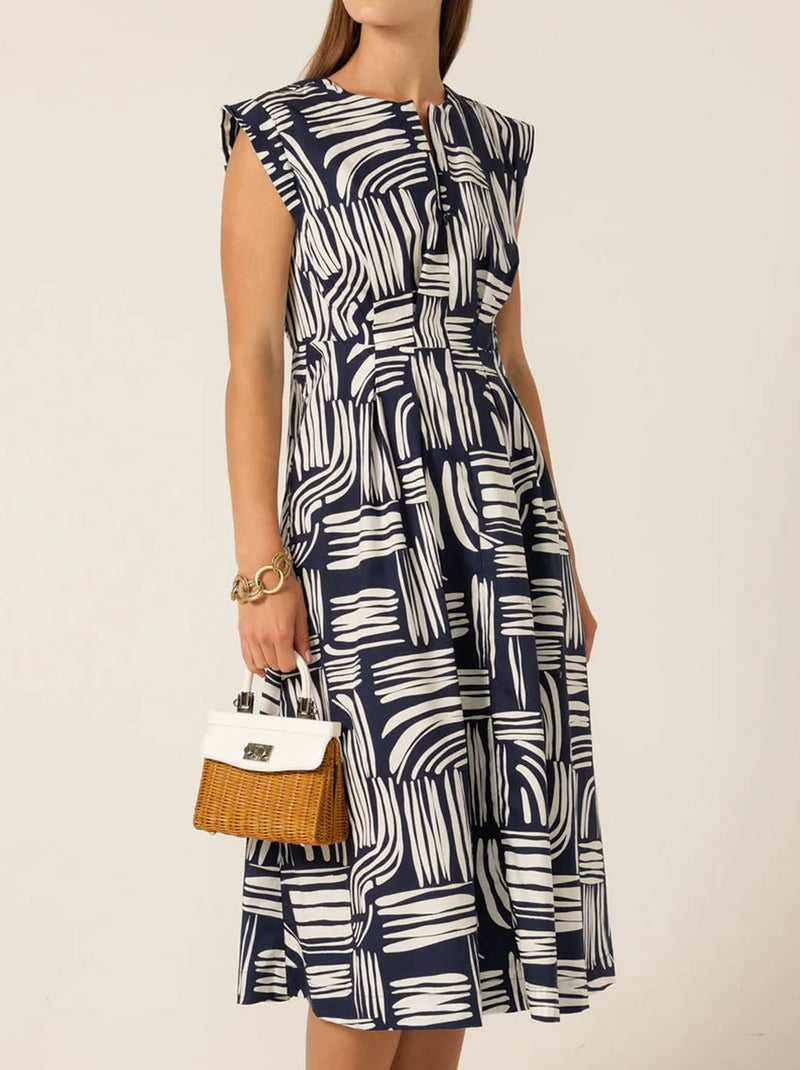 SACHA DRAKE CLERMONT FIT AND FLARE DRESS