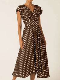 SACHA DRAKE DOTTI WRAP MIDI DRESS