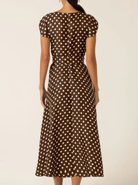 SACHA DRAKE DOTTI WRAP MIDI DRESS