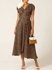 SACHA DRAKE DOTTI WRAP MIDI DRESS