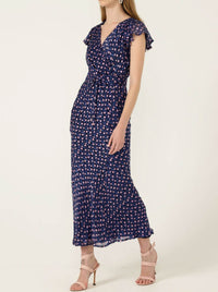 SACHA DRAKE FLEUR DE LYS MIDI DRESS
