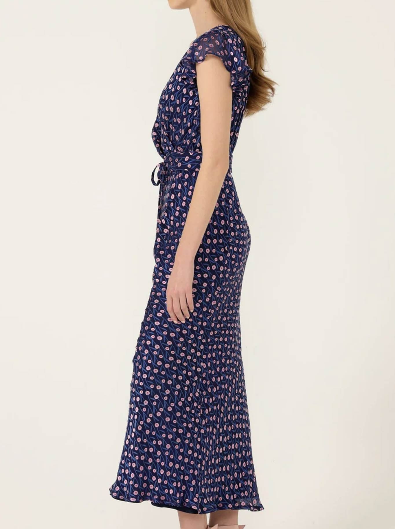 SACHA DRAKE FLEUR DE LYS MIDI DRESS