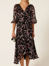 SACHA DRAKE FLORENCE WRAP MIDI DRESS