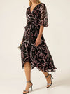 SACHA DRAKE FLORENCE WRAP MIDI DRESS