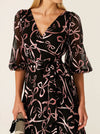 SACHA DRAKE FLORENCE WRAP MIDI DRESS