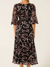 SACHA DRAKE FLORENCE WRAP MIDI DRESS