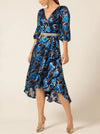 SACHA DRAKE LINNEE WRAP MIDI DRESS