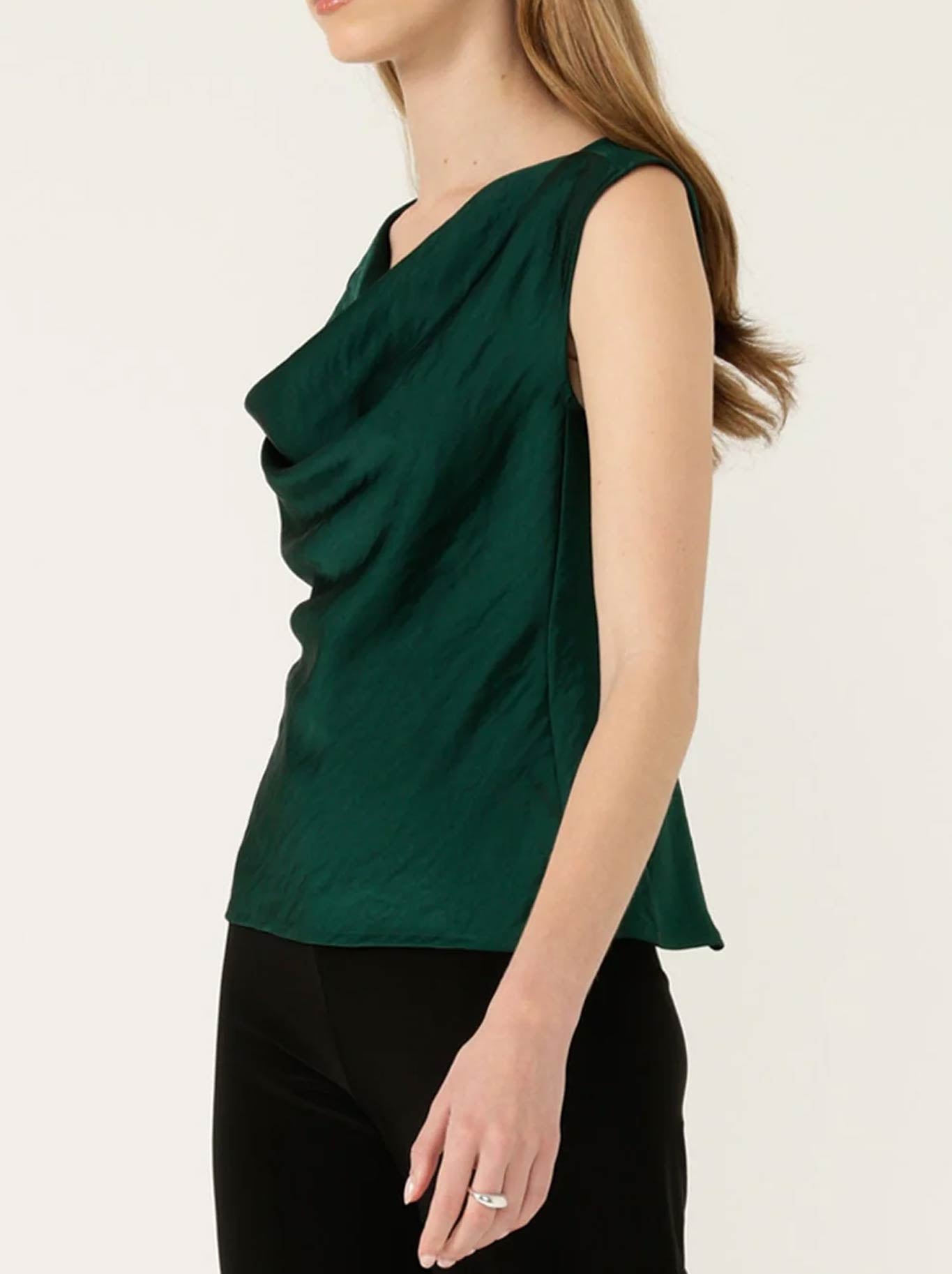SACHA DRAKE LUXE COWL BIAS TOP
