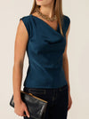 SACHA DRAKE COWL BIAS TOP