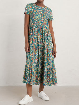 SEASALT SHORT SLEEVE LINE STROKES DRESS