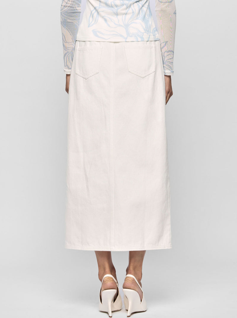STAPLE THE LABEL EMMIE DENIM MIDI SKIRT