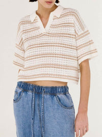 STAPLE THE LABEL EAMON KNIT POLO TEE