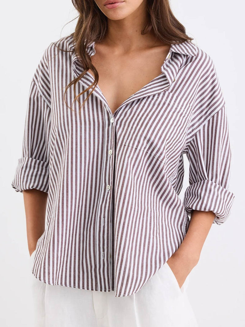 STORIES BE TOLD YOU GOT THIS STRIPE OVERSIZED SHIRT