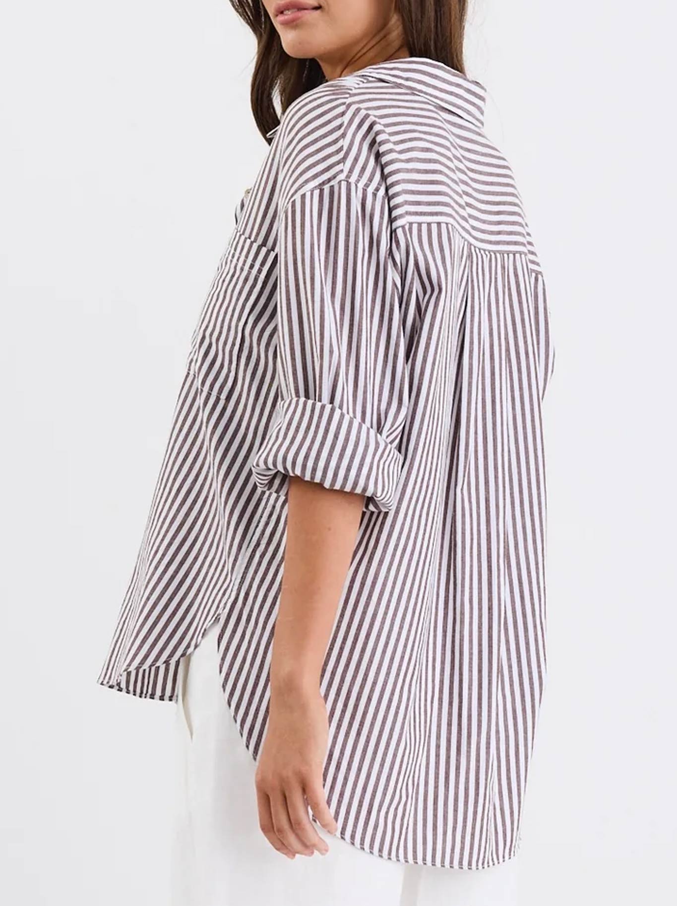 STORIES BE TOLD YOU GOT THIS STRIPE OVERSIZED SHIRT