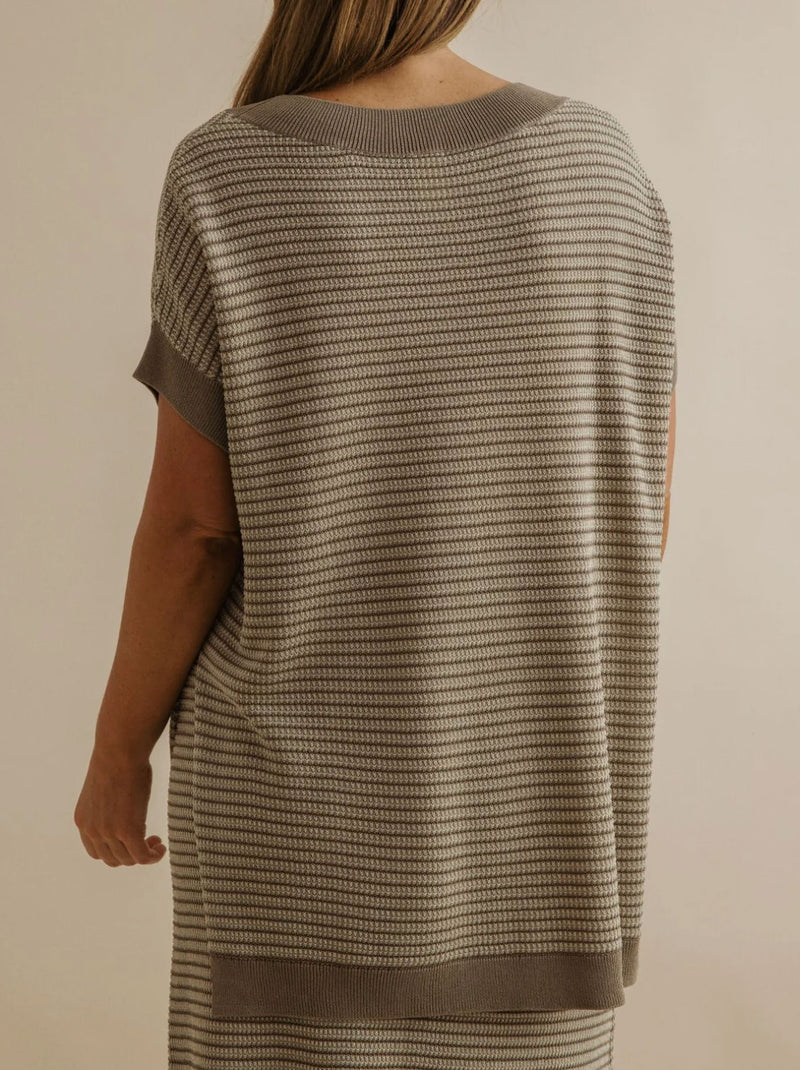 TALAMAYA LATTICE SHORTSLEEVE PULLOVER