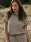 TALAMAYA LATTICE SHORTSLEEVE PULLOVER