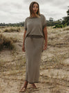 TALAMAYA LATTICE KNITTED SKIRT