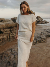 TALAMAYA WAVES PLEAT PULLOVER