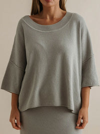 TALAMAYA RETREAT COTTON TWIST TEE PULLOVER