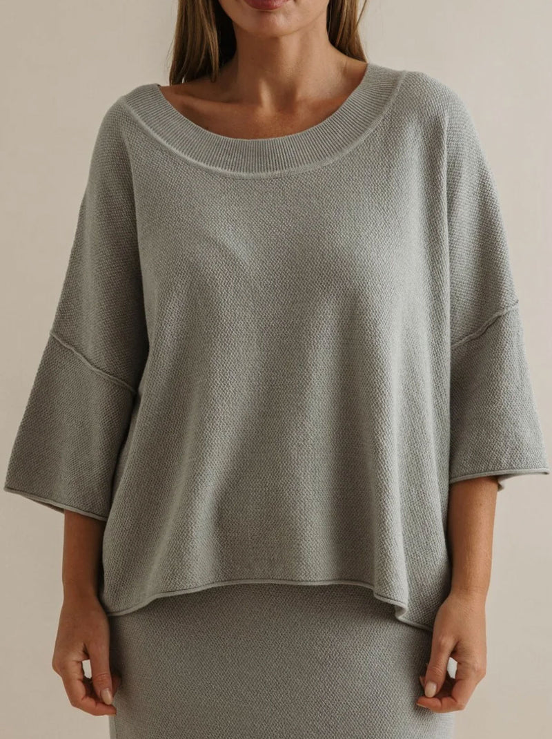 TALAMAYA RETREAT COTTON TWIST TEE PULLOVER