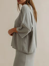 TALAMAYA RETREAT COTTON TWIST TEE PULLOVER