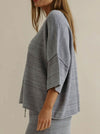TALAMAYA CORAL KNITTED TEE PULLOVER