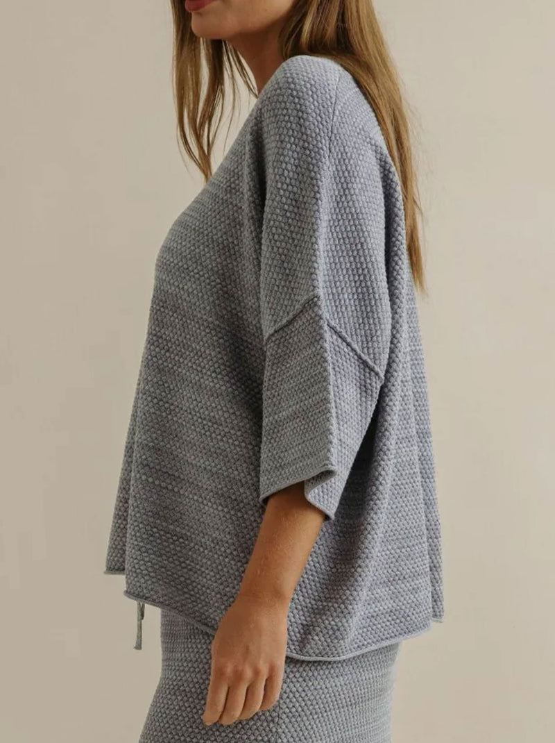 TALAMAYA CORAL KNITTED TEE PULLOVER