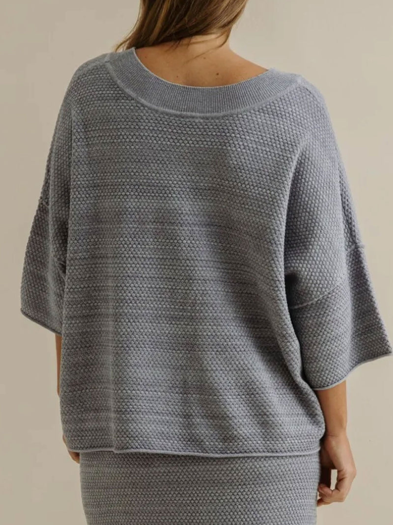 TALAMAYA CORAL KNITTED TEE PULLOVER